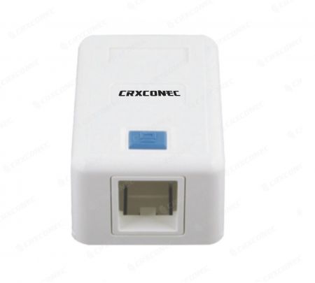 Unloaded Surface Boxes 1 Port in White Color - CRXCabling 1 Port Sufrace Mount Box